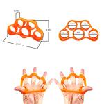 Maeeli Hand Grip Strengthener Workout Kit (3 Pack) Hand Grip Strength Trainer Kit Include Finger Stretcher Resistance Band, Hand Strengthener Grip Ring & Stress Relief Grip Ball, Orange by Maeeli
