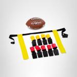 Franklin Sports Flag Football Flags and Ball Set - Flag Football Belts and Football for Kids - Full Youth Flag Football Set - Includes 2 Flag Sets of 5 by Franklin Sports, Inc.