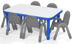 Children's Factory Angeles Baseline 48"x30" Rect. Table, Homeschool/Playroom Toddler Furniture, Kids Activity Table for Daycare/Classroom Learning, 14" Legs, Royal Blue (AB745RPB14) from Children's Factory