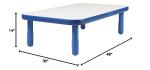 Children's Factory Angeles Baseline 48"x30" Rect. Table, Homeschool/Playroom Toddler Furniture, Kids Activity Table for Daycare/Classroom Learning, 14" Legs, Royal Blue (AB745RPB14) from Children's Factory