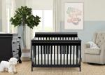Delta Children Canton 4-in-1 Convertible Crib - Easy to Assemble, Black by Delta Children's Products