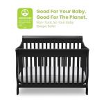 Delta Children Canton 4-in-1 Convertible Crib - Easy to Assemble, Black by Delta Children's Products