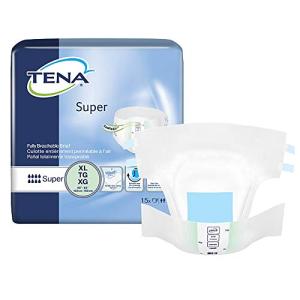 TENA Super Brief, XL, Extra Large, Heavy Absorbency Adult Diaper, 68011 - Pack of 15 from SCA