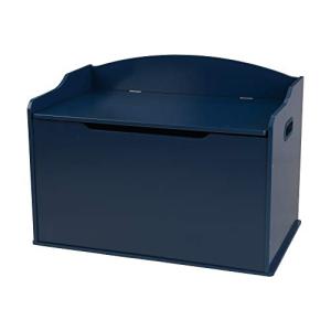 KidKraft Austin Wooden Toy Box/Bench with Safety Hinged Lid - Blueberry, Gift for Ages 3+, Amazon Exclusive from KidKraft