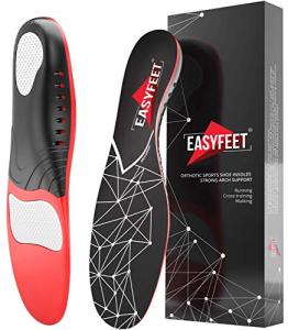 Plantar Fasciitis Arch Support Insoles for Men and Women Shoe Inserts - Orthotic Inserts - Flat Feet Foot - Running Athletic Gel Shoe Insoles - Orthotic Insoles for Arch Pain High Arch - Boot Insoles from EASYFEET