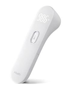 iHealth No-Touch Forehead Thermometer, Digital Infrared Thermometer for Adults and Kids, Touchless Baby Thermometer with 3 Ultra-Sensitive Sensors, Large LED Display and Gentle Vibration Alert (PT3) by iHealth