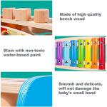 4-in-1 Hammering & Pounding Toys Montessori Toys for1 2 Years Old Wooden Educational Toy Shape Sorter Xylophone, Birthday Gift for Boy Girl Baby Toddler Kids Learning Interactive Toy Block Balls by fardream