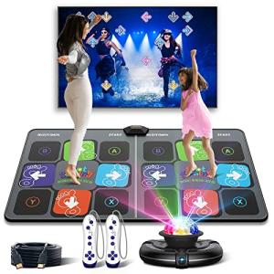 Dance Mat Games for TV - HDMI Wireless Musical Electronic Dance Mats with HD Camera, FWFX Double User Exercise Fitness Non-Slip Dance Step Pad Dancing Mat for Kids & Adults, Gift for Boys & Girls from Shenzhen DongShengXuRi Electronic Technology Co., Ltd.