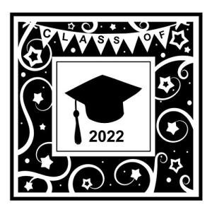 Class of 2022: Blank Graduation Book: grad guest book, college or school graduate memory book, scrapbook or autograph book. 2022 Graduation party supplies guestbook (8.5x8.5 Black & White) by Independently published