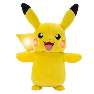 POKEMON Pikachu Electric Charge - 10 Inch Interactive Plush with Lights, Voice Reactions, and Thunder FX by Jazwares