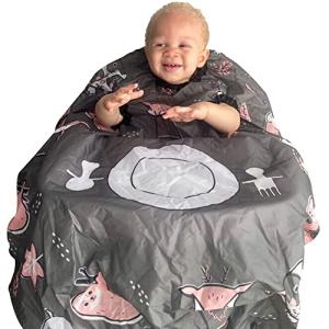 Grabease Allover Waterproof Bib for Self-Feeding Babies and Toddlers 6-24 M | Baby Bibs with Plate Outline Fully Covers Baby and High Chair | Safe, Machine Washable Baby Led Weaning Supplies by Elli&Nooli