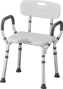 NOVA Medical Products Shower & Bath Chair with Back & Arms & Hygienic Design, White, 1 Count by NOVA - Ortho-Med, Incorporated