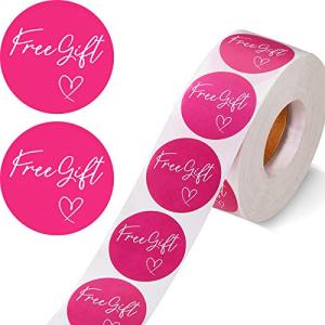 1000 Pieces Customer Appreciation Stickers Small Business Sticker Roll Round Self-Adhesive Stickers Labels for Packing Mailing Envelopes Postcards, 1.5 Inch (Pink Background) by Zonon