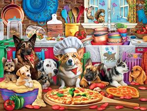 Buffalo Games - Pizza Time Pups - 750 Piece Jigsaw Puzzle by Buffalo Games
