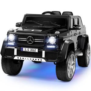 JOYLDIAS Kids Ride On Cars, Licensed Mercedes-Benz Maybach G650S, 12V Battery Powered Toy Electric Car for Kids with 2.4GHz Remote Control, 2 Motors, 3 Speeds, Lock, Music, Horn, LED Lights, Black by Fitnessclub