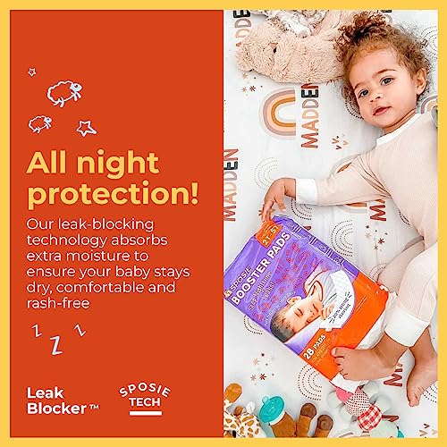 Sposie, Stops Nighttime Diaper leaks, Extra Overnight Protection for Heavy Wetters and Potty Training, Fits Diaper Sizes 4-6 and Pull-ons 2T-5T, 84 ct with Adhesiveâ¦ from Sposie