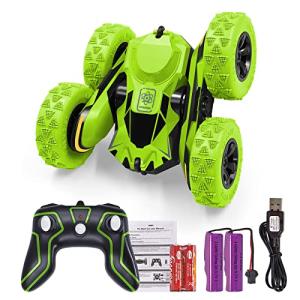Remote Control Car, RC Car 360Â°Double Sided Rotating Tumbling 2.4GHz Toy Cars, Remote Control Stunt Car Toys Birthday Xmas Gift for Boys Age 3-12 (Green) by MoHuan