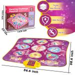 Dance Mat Toys for 3-12 Year Old Kids, Electronic Dance Pad with 3 Challenge Levels, Built-in Music, Touch Sensitive Light Up LED Kids Musical Mat, Dance Game Toy Gift for 3 4 5 6 7 8 Year Old Girls by TWFRIC
