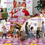 Dance Mat Toys for 3-12 Year Old Kids, Electronic Dance Pad with 3 Challenge Levels, Built-in Music, Touch Sensitive Light Up LED Kids Musical Mat, Dance Game Toy Gift for 3 4 5 6 7 8 Year Old Girls by TWFRIC