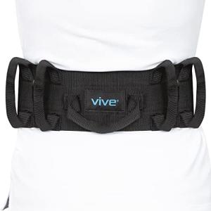 Vive Transfer Belt with Handles - Medical Nursing Safety Gait Patient Assist - Bariatric, Pediatric, Elderly, Handicap, Occupational & Physical Therapy - PT Gate Strap Quick Release Metal Buckle by Vive Health