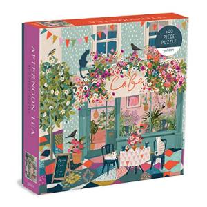 Galison Afternoon Tea Puzzle, 500 Pieces, 20â x 20â â Floral Jigsaw Puzzle with a Beautiful Illustration by Victoria Ball â Thick Sturdy Pieces, Challenging Family Activity, Makes a Great Gift by Galison