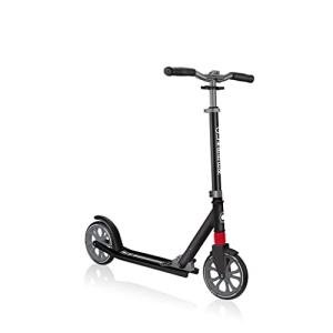 Globber 2 Wheel Kick Scooter for Teens and Adults Ages 41+ | Adjustable T-Bar Scooter with 3 Height Settings | Foldable Kick Scooter for Easy and Convinent Travel & Storage (Black & Grey) by Globber