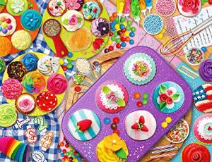 Springbok Cupcake Chaos - 500 Piece Jigsaw Puzzle for Adults - Unique Cut Pieces by Springbok
