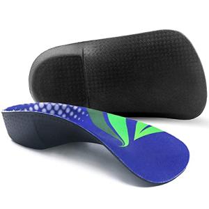 Orthotic Inserts 3/4 Length, High Arch Support Foot Insoles for Over-Pronation Plantar Fasciitis Flat Feet Heel Pain Relief Shoe Inserts for Running Sports Men Women, M|Men's 6.5-8.5, Women's 7.5-9.5 from FitFeet