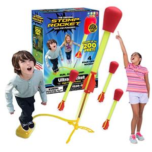 The Original Stomp Rocket Ultra Rocket Launcher, 4 Rockets and Toy Air Rocket Launcher - Outdoor Rocket STEM Gift for Boys and Girls Ages 5 Years and Up - Great for Outdoor Play from D+L Company