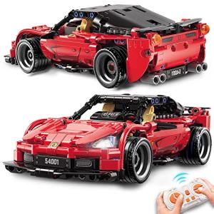 QMAN RC Car STEM Building Toys, 425 Pieces Remote Control Building Blocks Model Car Kit,Racing Car Model Building Block for Boys and Girls Age 6-12 by QMAN