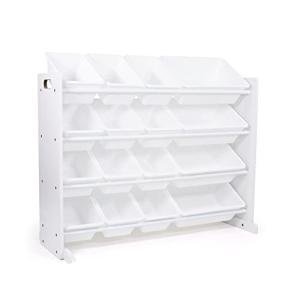 Humble Crew Extra-Large Toy Organizer, 16 Storage Bins, White/White from Humble Crew
