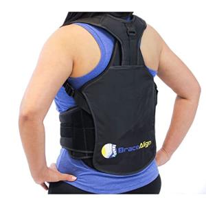 TLSO Thoracic Medical Back Brace PDAC L0456 L0457 - Pain Relief and Straightener for Fractures, Post Op, Herniated Disc, DDD and Spinal Trauma, Mild Scoliosis, Kyphosis, Osteoporosis by Brace Align by Brace Align