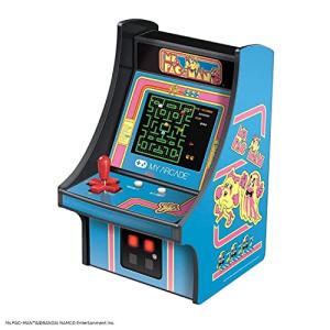 My Arcade Micro Player Mini Arcade Machine: Ms. Pac-Man Video Game, Fully Playable, 6.75 Inch Collectible, Color Display, Speaker, Volume Buttons, Headphone Jack - Electronic Games by My Arcade