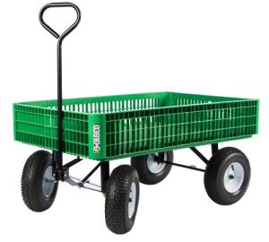 Farm Tuff 30-Inch by 46-Inch Crate Wagon with 5-Inch by 13-Inch Tires, Green/Grey/Blue from Millside Industries Inc