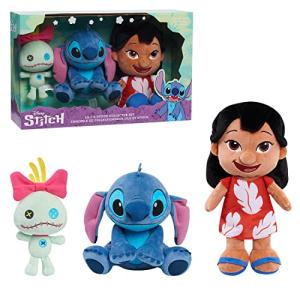 Disneyâs Lilo & Stitch Plush Set, 3 Piece Set Includes Stitch, Lilo, and Scrump, Stuffed Animals, Alien, by Just Play from Just Play