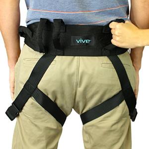 Vive Transfer Belt with Leg Loops - Medical Nursing Safety Gait Assist Device - Bariatrics, Pediatric, Elderly, Occupational and Physical Therapy - Long Strap and Quick Release Metal Buckle - 52 Inch by Vive Health