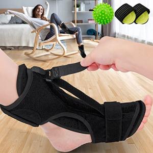 Upgraded Plantar Fasciitis Relief Night Splint,Homcary Universal Ankle Heel Pain Foot Drop Brace with Arch Support Set Achilles Tendonitis Night Splint for Plantar Fasciitis Men Women by Homcary