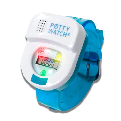 Potty Time: The Original Potty Watch | Water Resistant | Toilet Training Aid, Set Automatic Timers with Music for Gentle Reminders, Plays Songs & Flashing Lights, (Women & U.S. Owned), Blue (Blue) by Potty Time