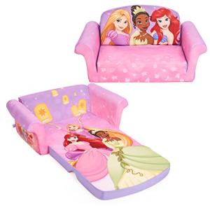 Marshmallow Furniture, Children's 2-in-1 Flip Open Foam Compressed Sofa, Disney Princesses by Spin Master