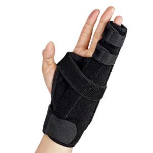 Ultrafun Two Finger Splint Medical Grade Boxer Finger Brace Support Immobilizer Cast for Broken Fingers, Injuries, Arthritis, Trigger Finger, Tendonitis and Pain Relief (Two Fingers-S/M) from Ultrafun