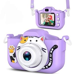 DITUPAN Kids Camera Toys for 3 4 5 6 7 8 9 10 11 12 Year Old Girlsï¼Upgrade Selfie Camera for Kids Christmas Birthday Festival Gift for Kids Digital Camera with 32GB SD Card by DITUPAN