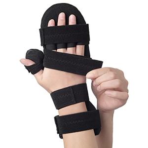 Stroke Resting Hand Splint by Sylong - Carpal Tunnel Wrist Brace Night Immobilizer, Finger Stabilizer Wrap - for Muscle Atrophy Rehabilitation, Arthritis, Tendonitis, Carpal Tunnel Pain by Sylong