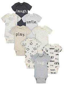 Onesies Brand Baby 8-Pack Bodysuits, Play Smile & Hug Nuetrals, 3-6M by 