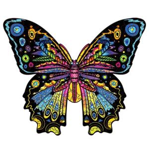 Wooden Puzzles for Adults,Wooden Animals Shaped Puzzles,Unique Shaped Jigsaw Puzzles,Magic Wooden Jigsaw Puzzles, Wood Puzzles Adult, Unique Puzzles (S-9.25âx6.3â, Butterfly) by Feeyowi