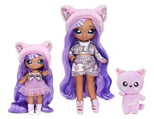 Na Na Na Surprise Family Soft Doll Multipack of 2 Fashion Dolls + Cute Pet Kitty, Chic Outfits, Long Hair & Poseable, Includes 12 Accessories - Gift for Kids, Toy for Girls Boys Ages 5 6 7 8+ Years by MGA Entertainment