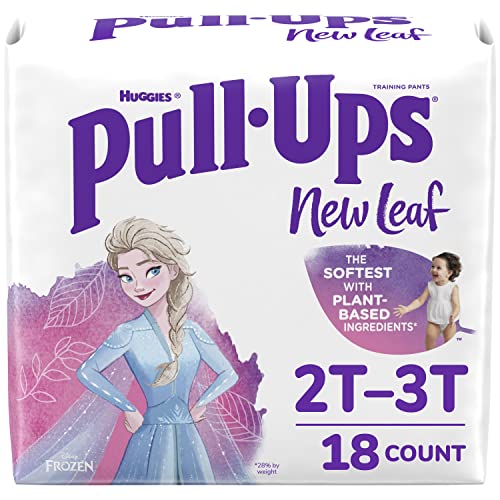 Pull-Ups New Leaf Girls' Disney Frozen Potty Training Pants Training Underwear, 2T-3T, 18 Ct from Kimberly-Clark Corp.