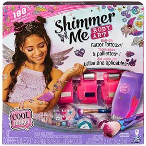 Cool Maker, Shimmer Me Body Art with Roller, 4 Metallic Foils and 180 Designs, Temporary Tattoo Kids Toys for Ages 8 and up from Spin Master