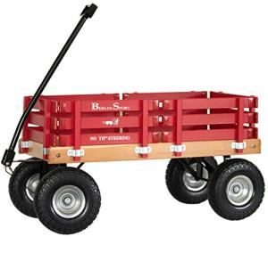 Berlin Flyer Sport Wagon - Model F410 - Amish Made in Ohio, USA - 10" No-Flat Tires (Red) by Holmes Custom Moulding