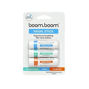 Aromatherapy Nasal Stick (3 Pack) by BoomBoom | Enhances Breathing + Boosts Focus | Breathe Vapor Stick Provides Fresh Cooling Sensation | Made with Essential Oils + Menthol (Variety Pack) from Booming Businesses, LLC
