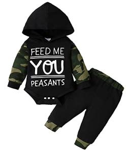 Infant Baby Boy Clothes,Camo Fall Winter Outfits Clothing Black 6-9 months by 